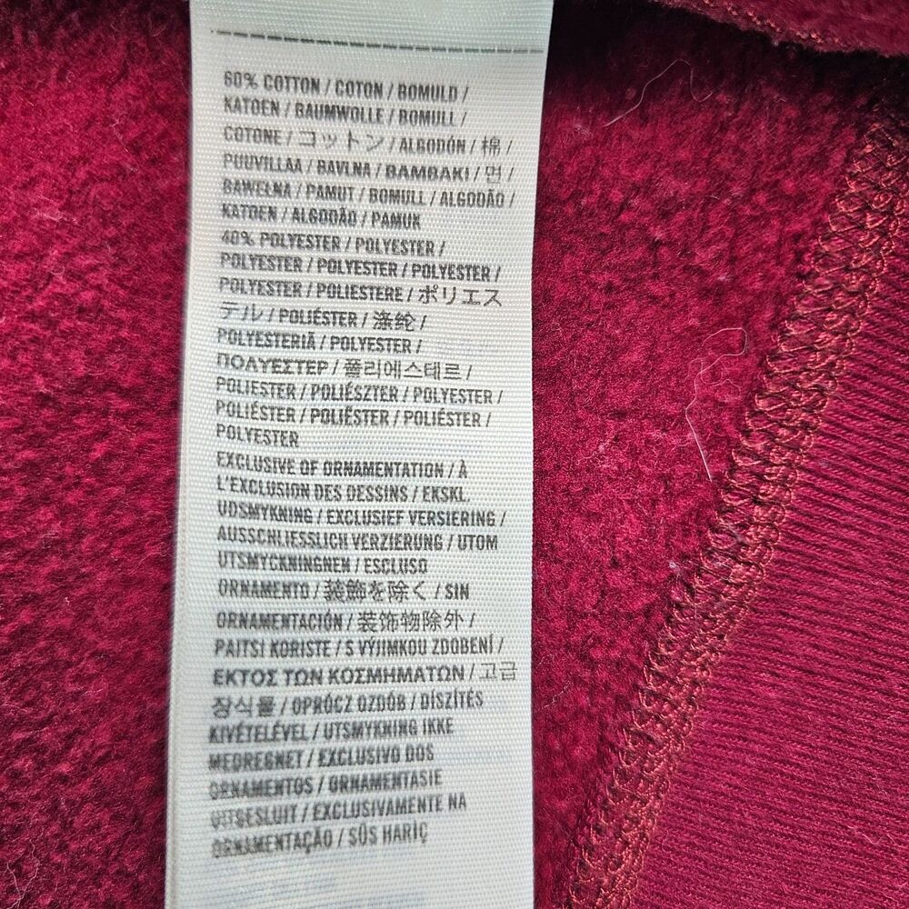 Hollister HCO Pacific Merchants Hoodie Women M Burgundy Y2K Full Zip Logo - Picture 11 of 14